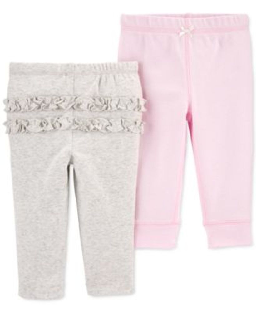 Baby Girls 2-Pack Pull-On Pants