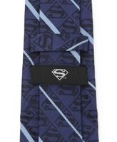 Men's Superman Stripe Pattern Silk Tie