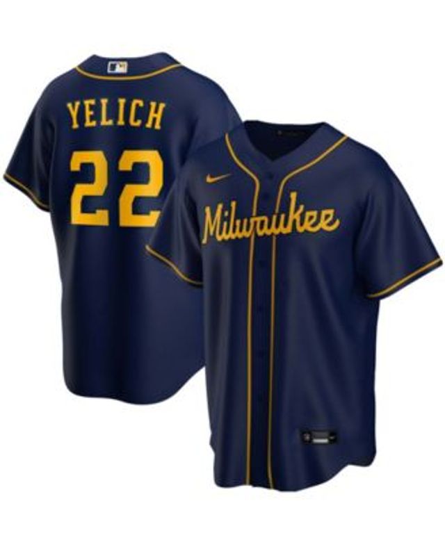 Men's Milwaukee Brewers Christian Yelich Nike Navy 50th Season Alternate  Authentic Player Jersey