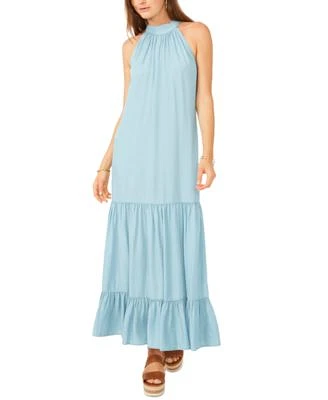 Chambray Halter Maxi Dress