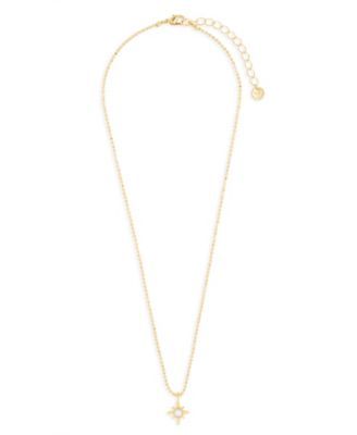 Alice 14K Gold Plated Imitation Pearl Pendant Necklace