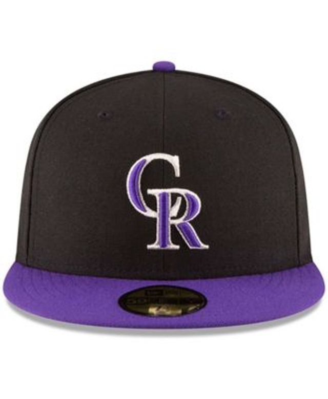 New Era 59FIFTY Authentic Collection Colorado Rockies On-Field Alternate Hat - Black, Purple