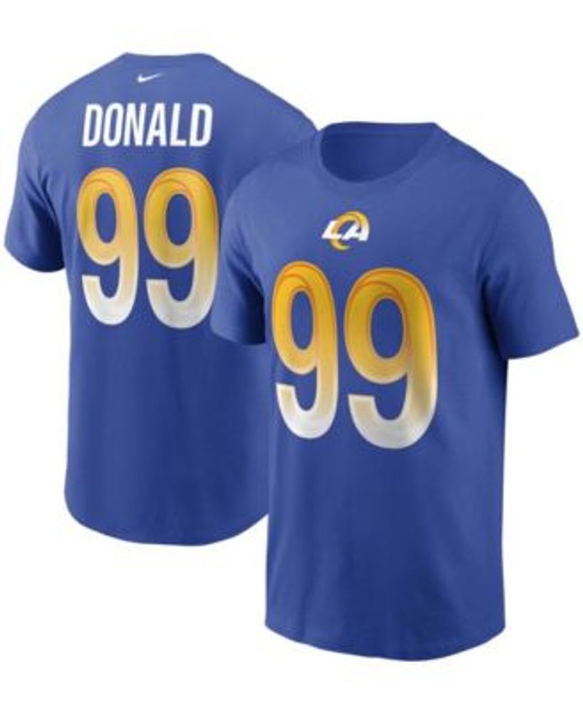 Nike Men's Aaron Donald Royal Los Angeles Rams Name and Number T-shirt