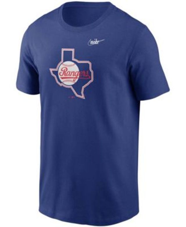 Men's Nike Red/Royal Texas Rangers Authentic Collection Raglan Performance Long Sleeve T-Shirt Size: Small