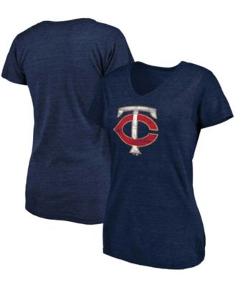 Women's Fanatics Branded Royal Texas Rangers Plus Size Core Official Logo  V-Neck T-Shirt