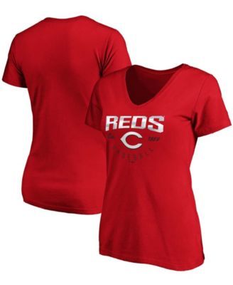 Touch Women's Red, Black Cincinnati Reds Lead Off Notch Neck T-shirt