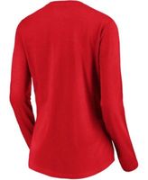 Women's Red Los Angeles Angels Cropped Long Sleeve T-Shirt