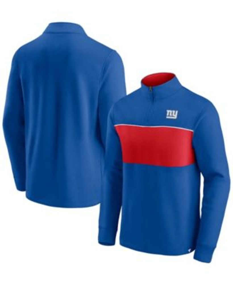 Fanatics Men's Royal, Red New York Giants Block Party Quarter-Zip Jacket