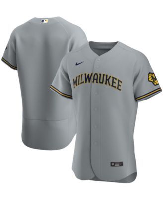 Men's Majestic White Milwaukee Brewers Official Cool Base Jersey