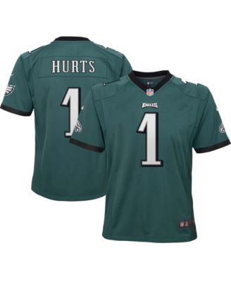 Women's Fanatics Branded Jalen Hurts Midnight Green Philadelphia Eagles  Athena Name & Number Notch Neck T-Shirt