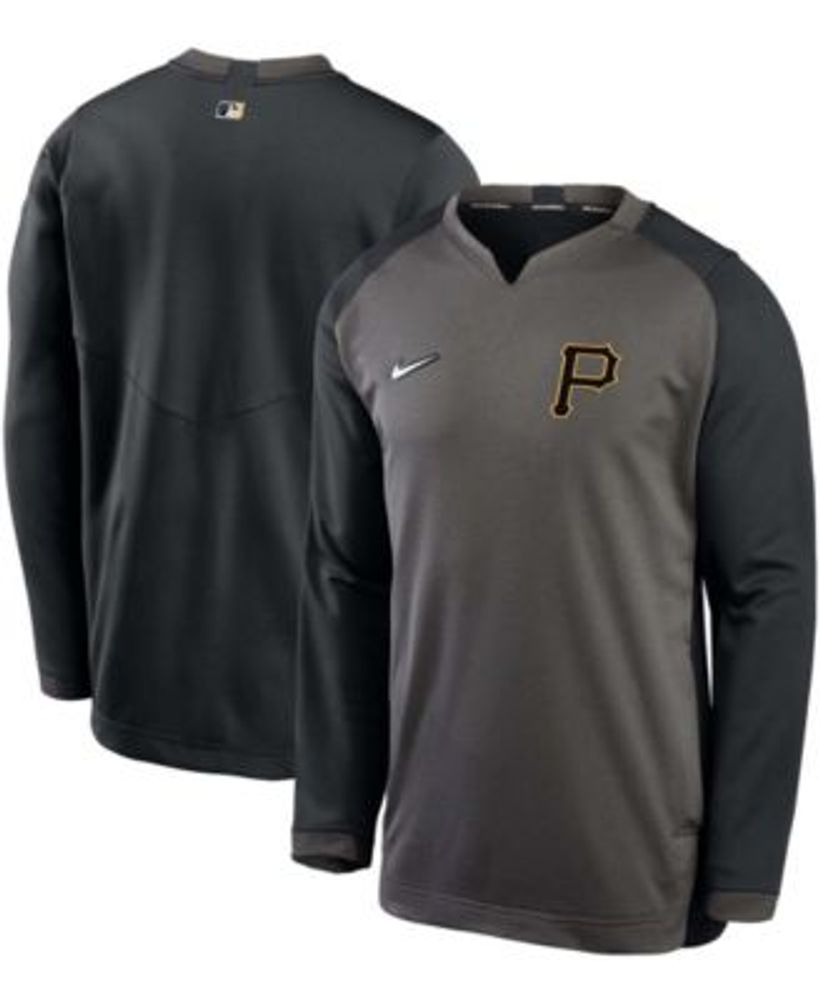 Pittsburgh Pirates Nike Authentic Collection Pregame Performance Raglan  Pullover Sweatshirt - Black/Gold