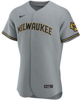 Lids Christian Yelich Milwaukee Brewers Nike Road Authentic Player Logo  Jersey - Gray