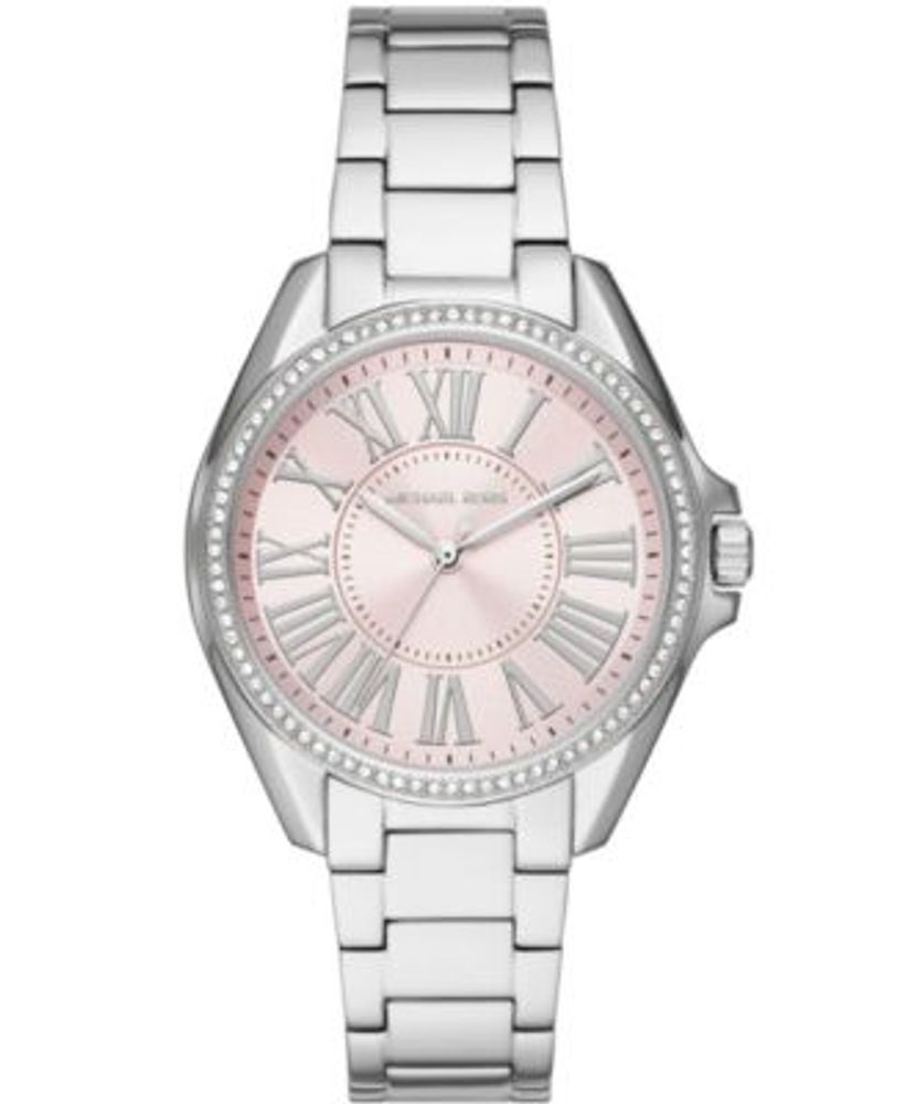 Michael Kors Women's Kacie Silver-Tone Stainless Steel Bracelet Watch, 39mm  | Fairlane Town Center