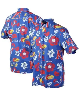 Lids Chicago Cubs FOCO Floral Linen Button-Up Shirt - Royal