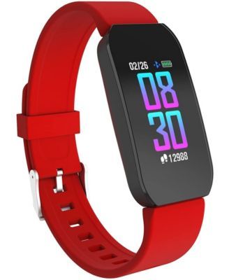 Unisex Red Silicone Strap Active Smartwatch 44mm