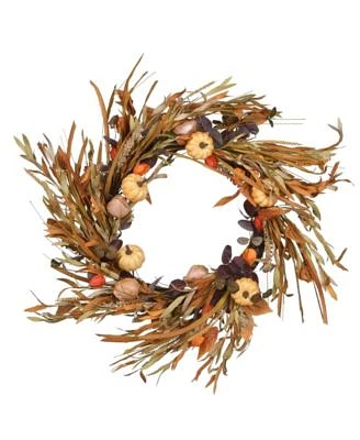 24" Harvest Pumpkin Wreath