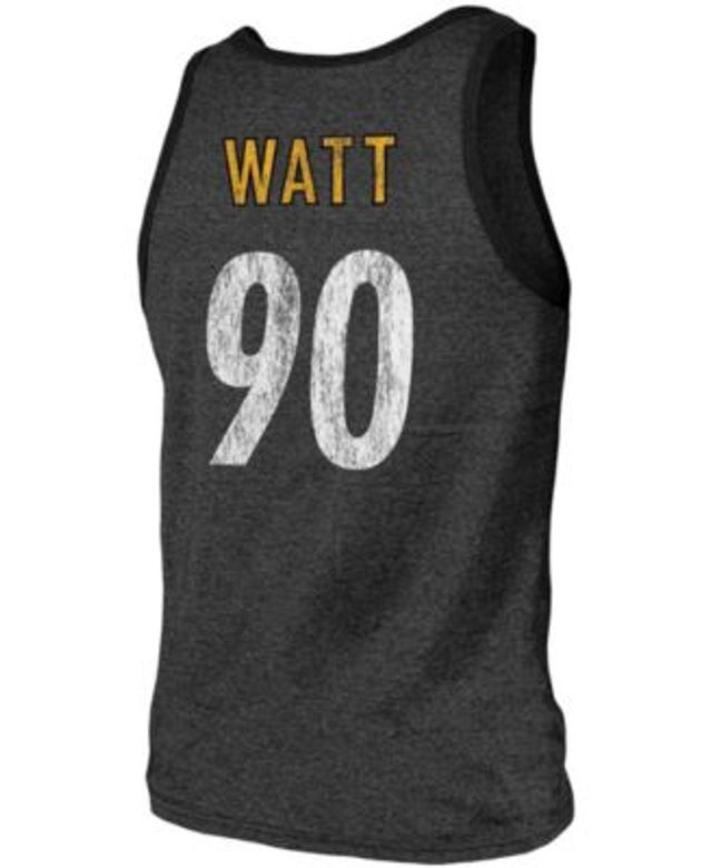 Majestic Men's Threads Najee Harris Heathered Black Pittsburgh Steelers  Player Name and Number Tri-Blend Tank Top