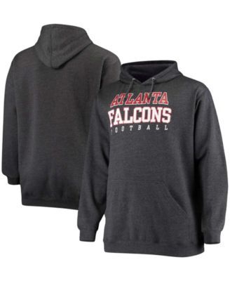 Atlanta Falcons Starter Extreme Fireballer Pullover Hoodie - Heathered Gray/ Black