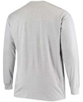 Men's Fanatics Branded Heathered Gray Minnesota Vikings Big & Tall Practice Long Sleeve T-Shirt