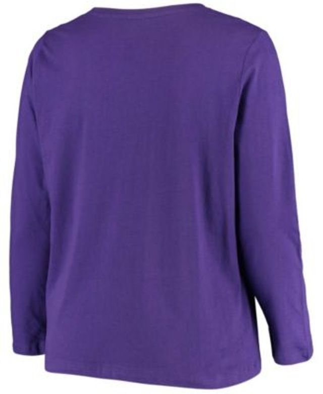 Women's Fanatics Branded Purple/White Minnesota Vikings Ombre Long Sleeve T- Shirt