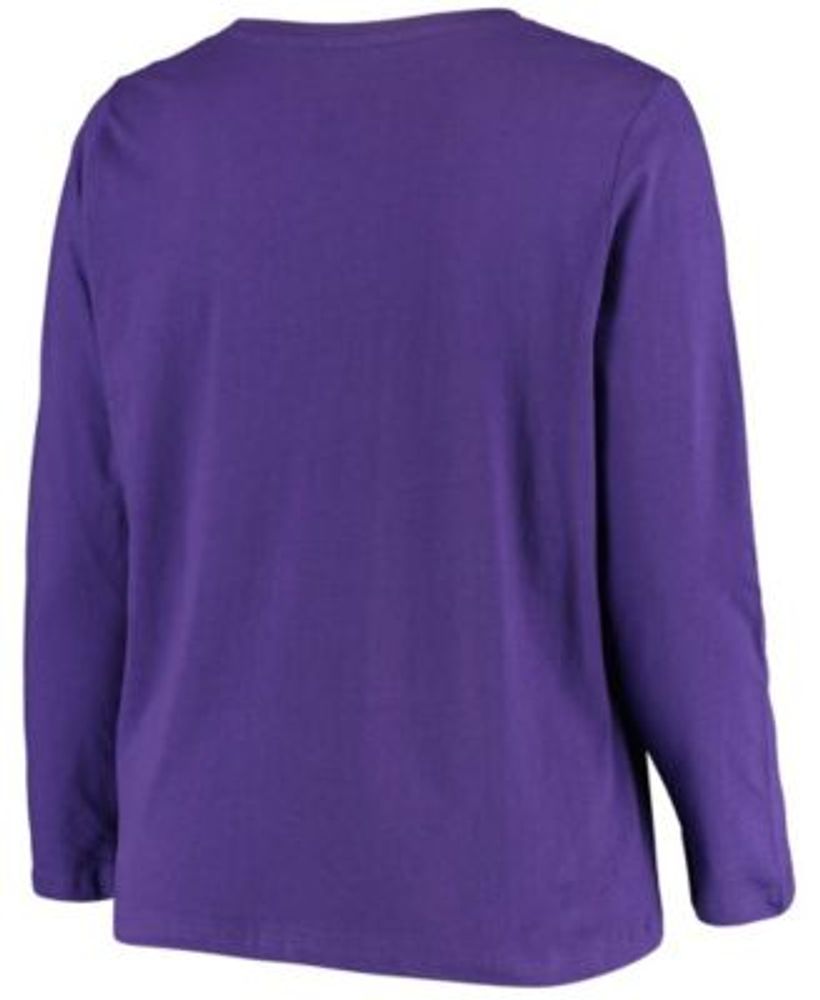 Women's Minnesota Vikings Touch by Alyssa Milano Black Plus Size Free Agent  Long Sleeve T-Shirt