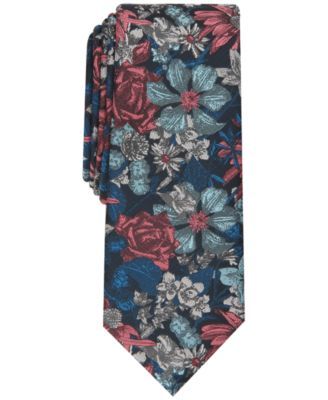 Men's Troude Skinny Floral Tie, Created for Macy's  