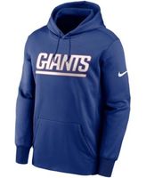 New York Giants Nike Fan Gear Wordmark Performance Pullover Hoodie - Royal