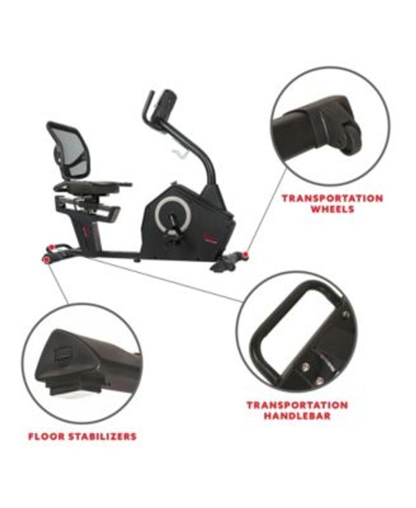Stationary Recumbent Bike with Programmable LCD Display