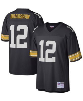 Mitchell Ness Terry Bradshaw Pittsburgh Steelers Black Legacy Replica Jersey Size Medium