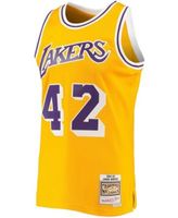 Men's Los Angeles Lakers James Worthy Mitchell & Ness Gold 1984-85 Hardwood Classics Swingman Jersey