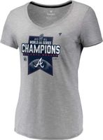 Men's Fanatics Branded Heathered Gray Atlanta Braves 2021 World Series Champions Locker Room Long Sleeve T-Shirt