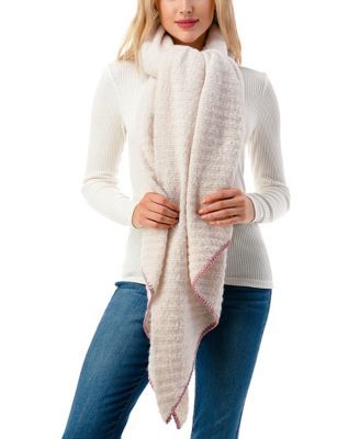 Women's Ultra Soft Plush Ribbed Scarf