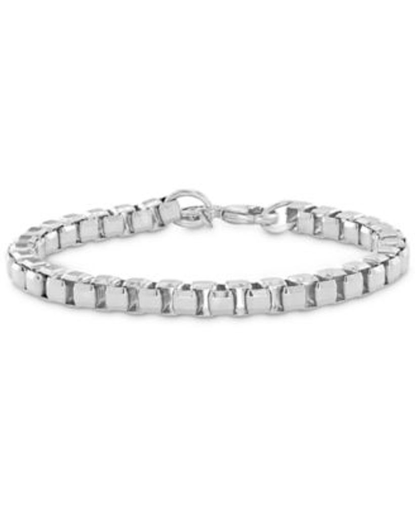 Macy's Men's Curb Chain Bracelet in Sterling Silver