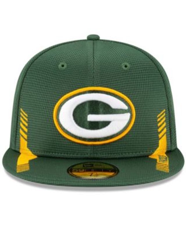 Green Bay Packers New Era 2023 Sideline Low Profile 59FIFTY Hat Fitted Hat 7 3/8 Yellow/Green