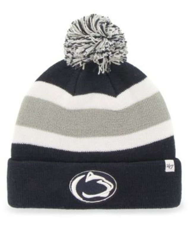 '47 Gray Penn State Nittany Lions Holcomb Cuffed Knit Hat with Pom