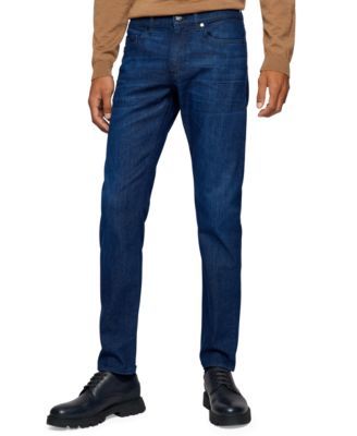 BOSS Men's Dark-Blue Slim-Fit Jeans