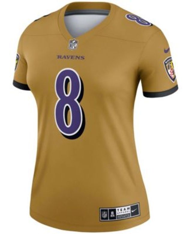 Youth Nike Lamar Jackson Gold Baltimore Ravens Inverted Team