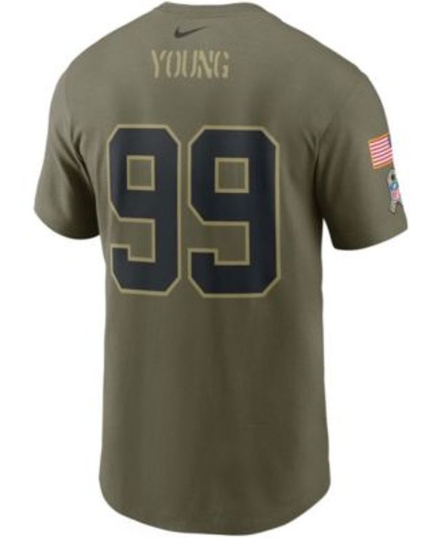 Men's Nike Chase Young Burgundy Washington Football Team Name & Number  T-Shirt