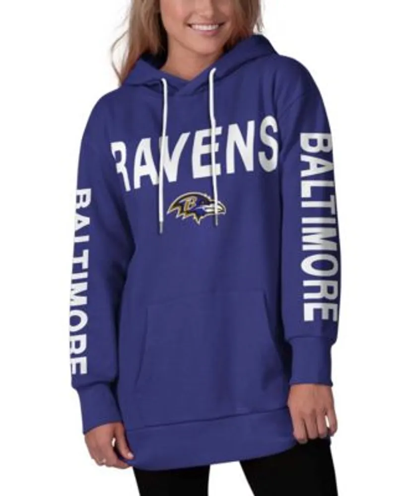 Women's WEAR by Erin Andrews Black Baltimore Ravens Fleece Cropped Pullover  Hoodie