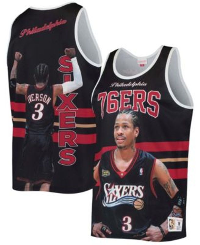 Men's Mitchell & Ness Allen Iverson Red Detroit Pistons Hardwood