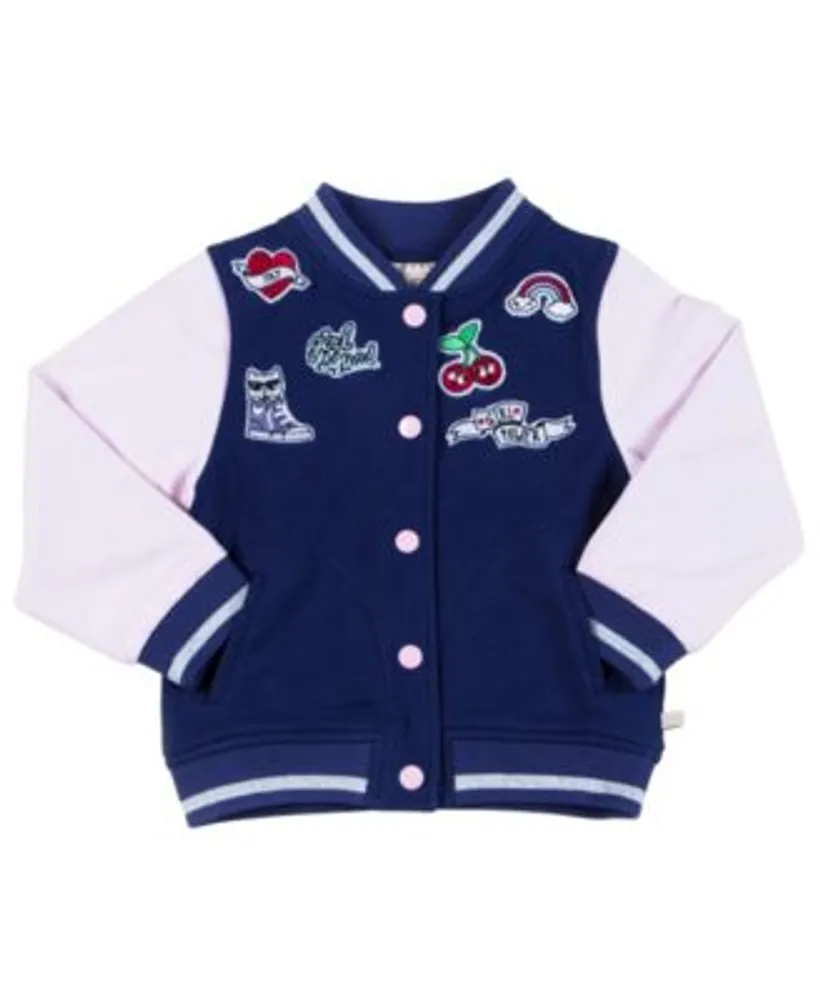 Kyds Klothing Blue/White Letters KS RN Baseball Toddler Bomber Jacket - Little Girls Jackets | Cute Clothes Kid 4-5T / Blue
