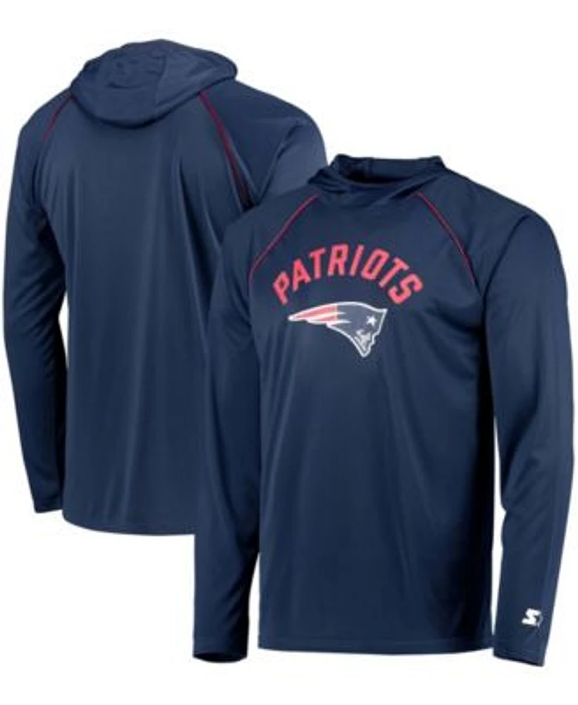 Starter Men's Navy New England Patriots Raglan Long Sleeve Hoodie