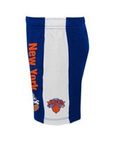 Big Boys Black New York Knicks Hardwood Classics Throwback Big Face Mesh  Shorts