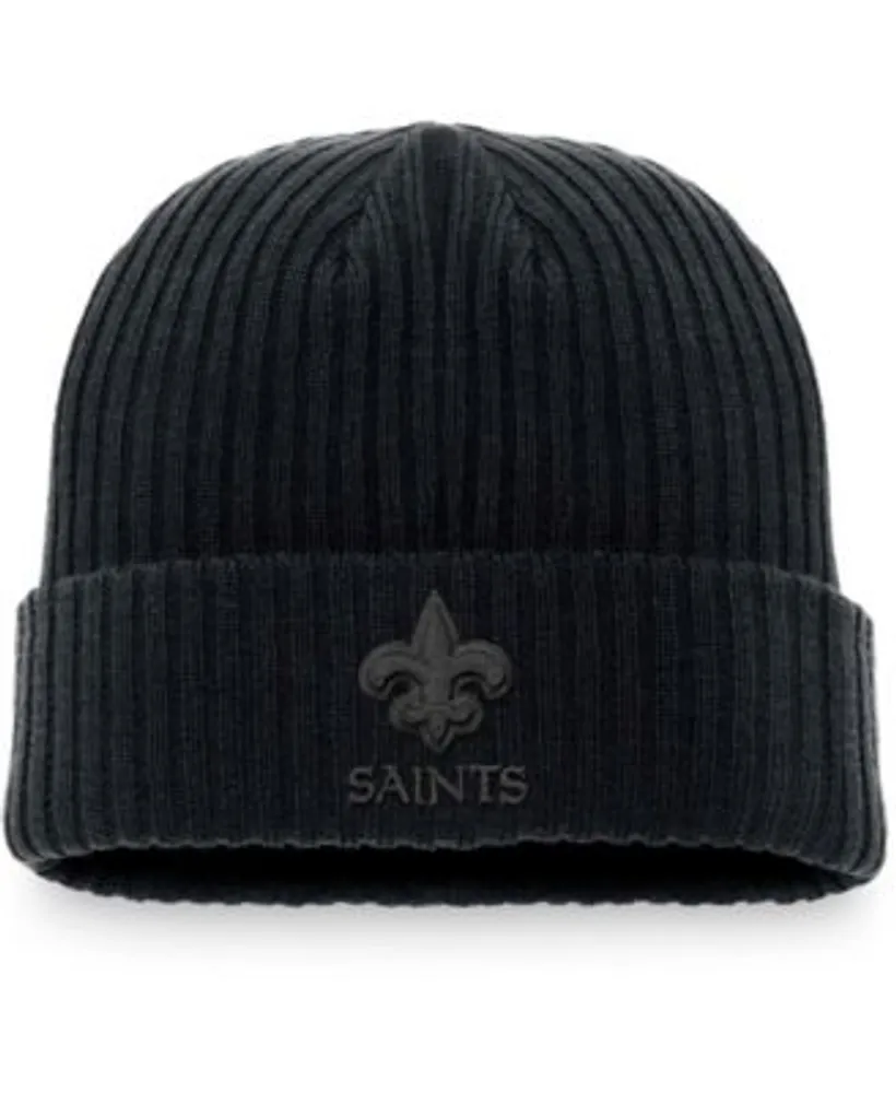 '47 New Orleans Saints Black Legacy Bering Cuffed Knit Hat with Pom