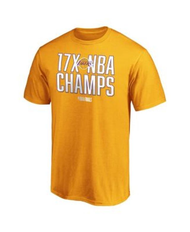 Fanatics Branded Black Los Angeles Lakers 2020 NBA Finals Champions Finger Roll Ring T-Shirt