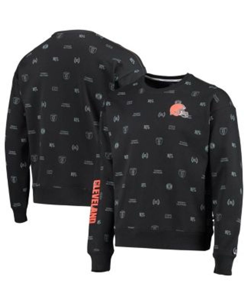 Tommy Hilfiger Men's Black Cleveland Browns Reid Graphic Pullover Sweatshirt