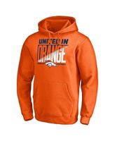 Men's New Era Orange Denver Broncos Combine Authentic Split Defense  Pullover Hoodie