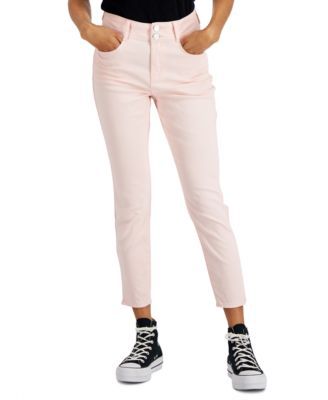 Juniors' Double-Button Skinny Jeans