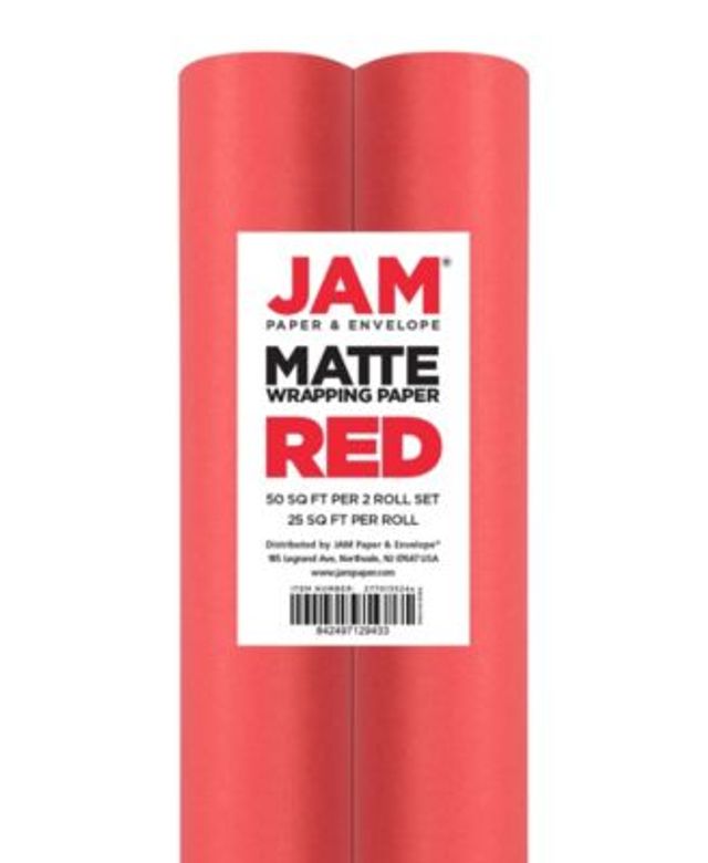 JAM Purple Matte Wrapping Paper, All Occasion, 25 Sq. ft, 1/Pack 