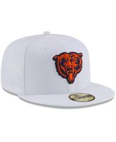 Men's New Era White Chicago Bears Secondary Logo Omaha 59FIFTY Fitted Hat